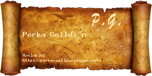 Perka Gellén névjegykártya